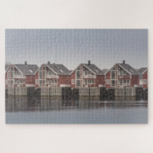 Noorse kool in sneeuw legpuzzel