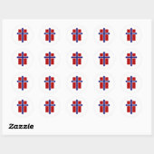 Noorse Kruisvlag Ronde Sticker (Vel)