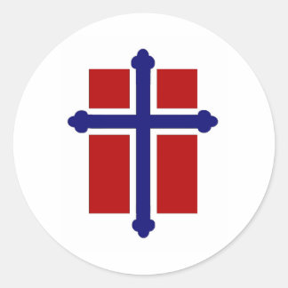 Noorse Kruisvlag Ronde Sticker