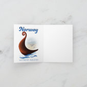 Noorse lange boot-reisposter notitiekaartje (Binnen)