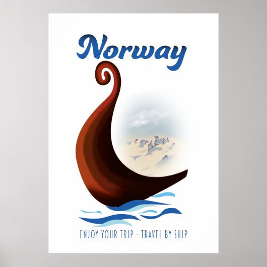Noorse lange boot reisposter poster (Voorkant)