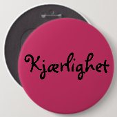 Noorse liefde ronde button 6,0 cm (Voorkant /achterkant)