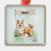 Noorse Lundehund Aquarel Gepersonaliseerde Hond