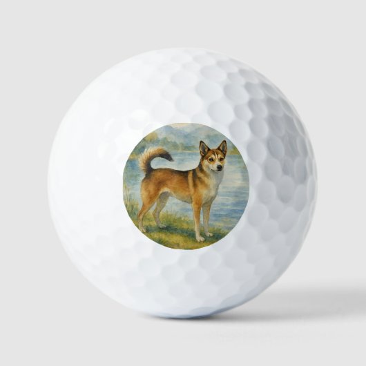 Noorse Lundehund Golfballen (Voorkant)