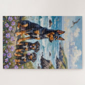 Noorse Lundehund Kustklif Kunst Legpuzzel (Horizontaal)