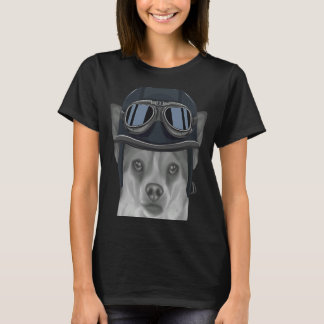 Noorse Lundehund met motorfiets T-shirt