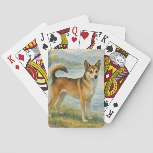 Noorse Lundehund Pokerkaarten (Achterkant)