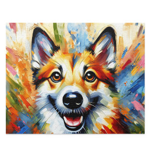 Noorse Lundehund: Roodbruine Acryl Kunst Legpuzzel