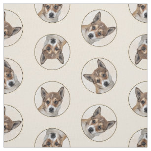 Noorse Lundehund Schilderen Originele Hond Kunst Stof
