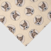 Noorse Lundehund Schilderen Originele Hond Kunst Tissuepapier (Detail)