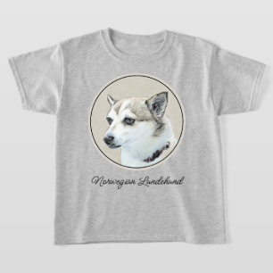 Noorse Lundehund Schilderij - Originele Honden Kun T-shirt