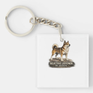 Noorse Lundehund Shirt – Selectieve Luisteraar  Sleutelhanger