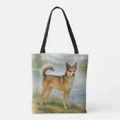 Noorse Lundehund Tote Bag (Achterkant)