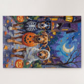 Noorse Lundehund Trick-or-Treating Halloween Legpuzzel (Horizontaal)