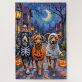 Noorse Lundehund Trick-or-Treating Halloween Legpuzzel (Verticaal)