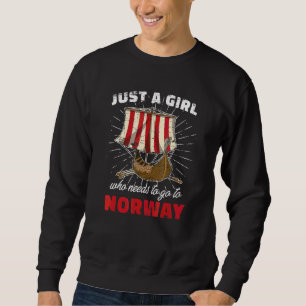 Noorse Meisjes Vrouwen Noors Zeilboot Viking N Trui