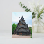 Noorse middeleeuwse Stave Church, Oslo, Noorwegen Briefkaart (Staand voorkant)
