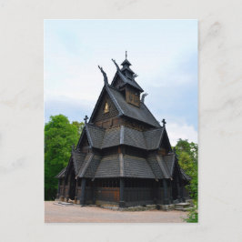 Noorse middeleeuwse Stave-kerk Briefkaart