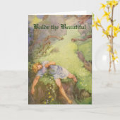 Noorse mythologie - Baldr het mooie Wenskaart Kaart (Gele Bloem)