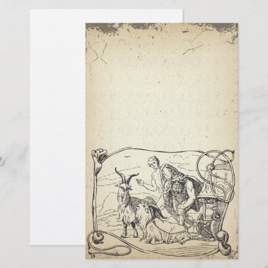  Noorse mythologie Thor's Goats Stationery Briefpapier (Voorkant / Achterkant)