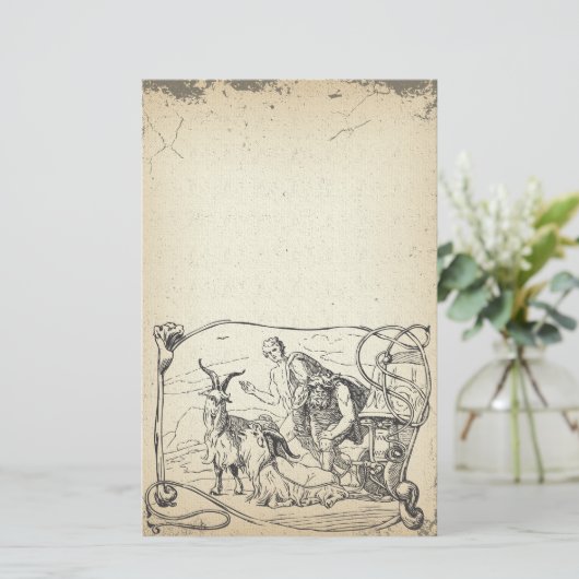  Noorse mythologie Thor's Goats Stationery Briefpapier (Staand voorkant)