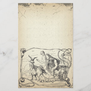 Noorse mythologie Thor's Goats Stationery Briefpapier