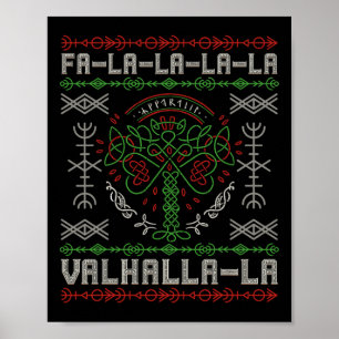 Noorse mythologie - Viking Yule - Yggdrasil Kerstm Poster