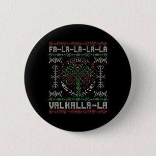 Noorse mythologie - Viking Yule - Yggdrasil Kerstm Ronde Button 5,7 Cm