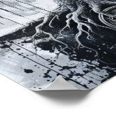 Noorse Mythologie Yggdrasil Traditionele Zwarte Ku Poster (Hoek)