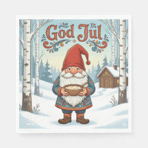 Noorse Nisse God Jul Kerstservietten