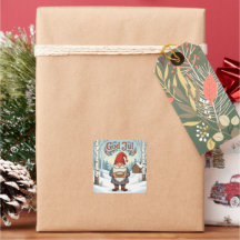 Noorse Nisse God Jul Kerststickers
