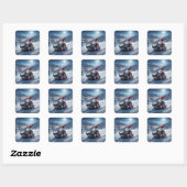 Noorse Nisse sleeën, stickers (Vel)