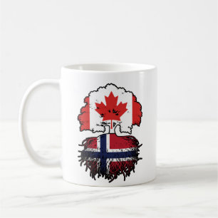 Noorse Noorse Canadese vlag voor bomen in Canada Koffiemok