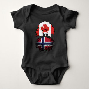 Noorse Noorse Canadese vlag voor bomen in Canada Romper