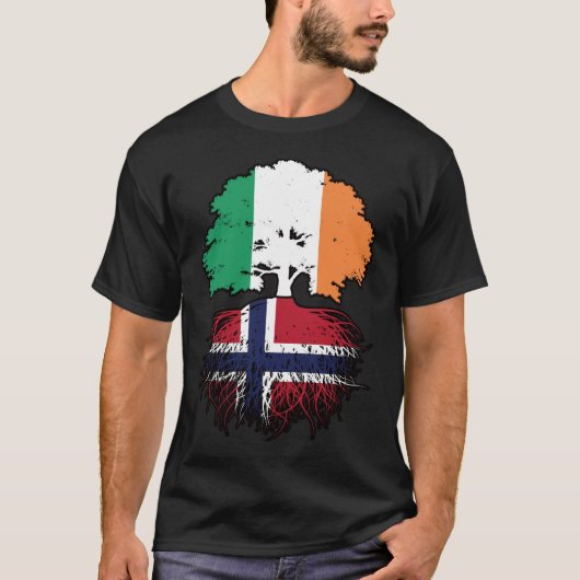 Noorse Noorse Ierse vlag - boomkorren T-shirt (Voorkant)