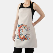 Noorse Noorwegen Rosemaling Initiaal C, Schort (Insitu)