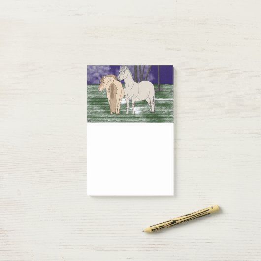 Noorse paarden post-it® notes (Op bureau)
