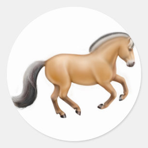 Noorse paardenkruis ronde sticker