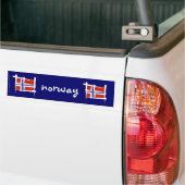 Noorse penseelvlag bumpersticker (Op Truck)