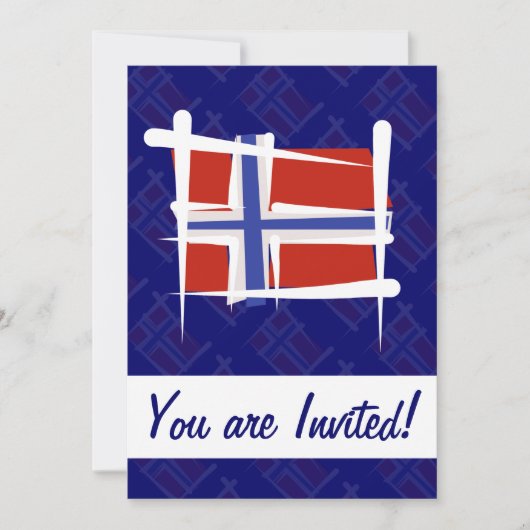 Noorse penseelvlag kaart (Voorkant)