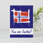 Noorse penseelvlag kaart (Staand voorkant)