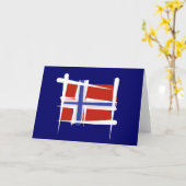 Noorse penseelvlag kaart (Gele Bloem)