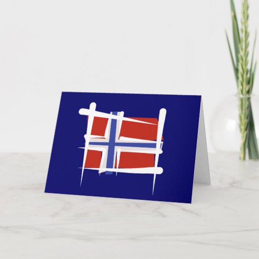 Noorse penseelvlag kaart (Voorkant)