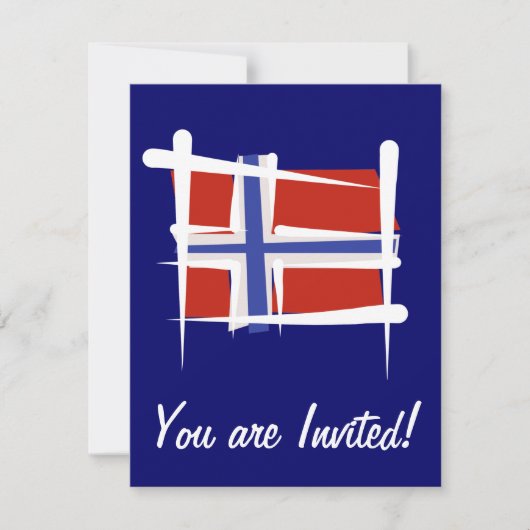Noorse penseelvlag kaart (Voorkant)