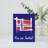 Noorse penseelvlag kaart (Staand voorkant)