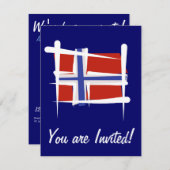 Noorse penseelvlag kaart (Voorkant / Achterkant)
