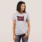 Noorse penseelvlag t-shirt (Voorkant volledig)
