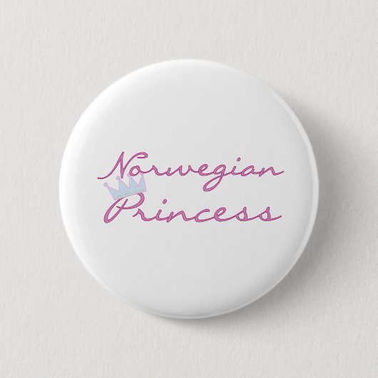Noorse prinses ronde button 5,7 cm (Voorkant)