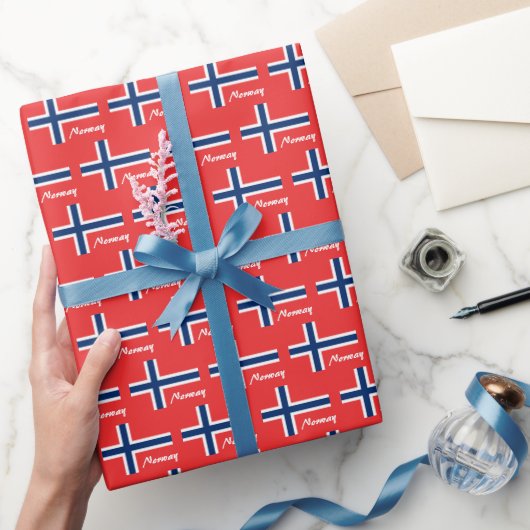 Noorse rappelpapier, Noorse vlag patriottisch Cadeaupapier (Geschenken)