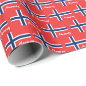 Noorse rappelpapier, Noorse vlag patriottisch Cadeaupapier (Rol Hoek)